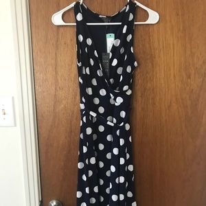 Blue polka dot dress